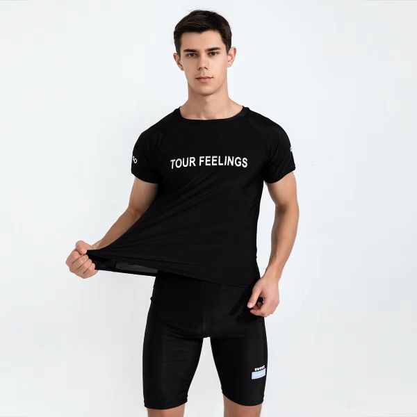 Заплыв чернокожих человеков двухкусочный установил костюм подныривания Солнце придает непроницаемость студент купальника 2 частей людей