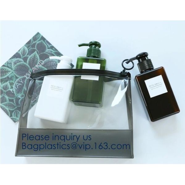 China Manufacturer Wholesale Transparent Beautiful Clear Eva Cosmetic Bag,Travel Bag With Double Zip Design, Bagease