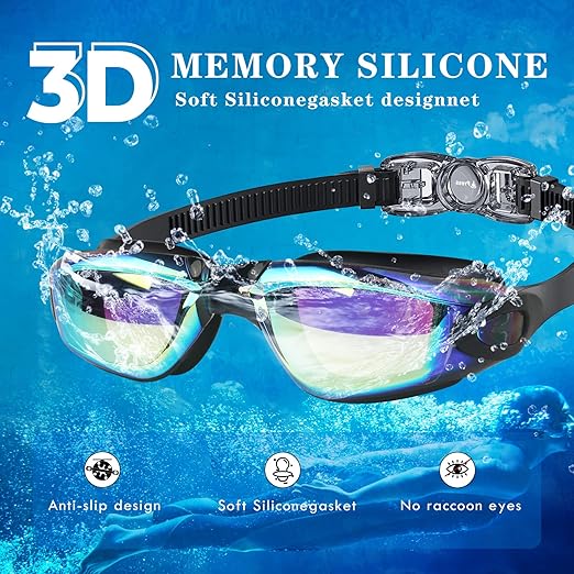 PC Electroplated Swimming Goggles Adult Swimming Glasses Men Luxury Brand