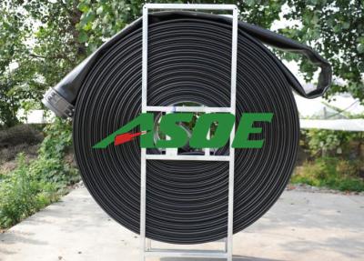 Water Discharge Heavy Duty Lay Flat Hose , Customized Length PU Hose Pipe