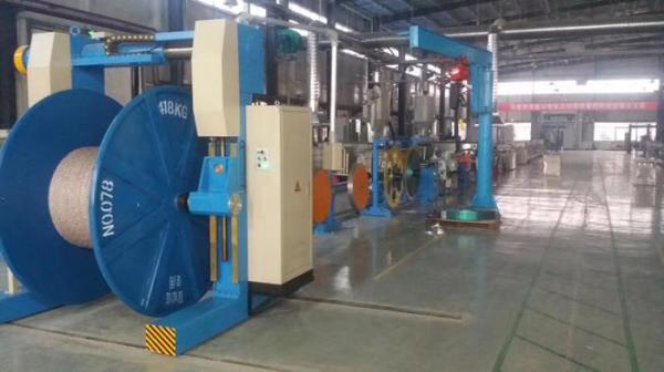 Outdoor Fiber Optic Cable Production Line Cable Jacketing Machine With Metal Armoring