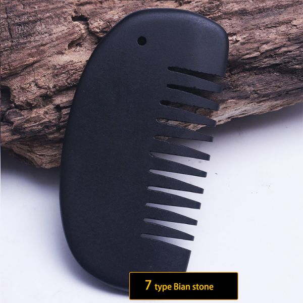 Different Shapes Obsidian Stone Guasha Comb Massager for Facial Beauty Health Care