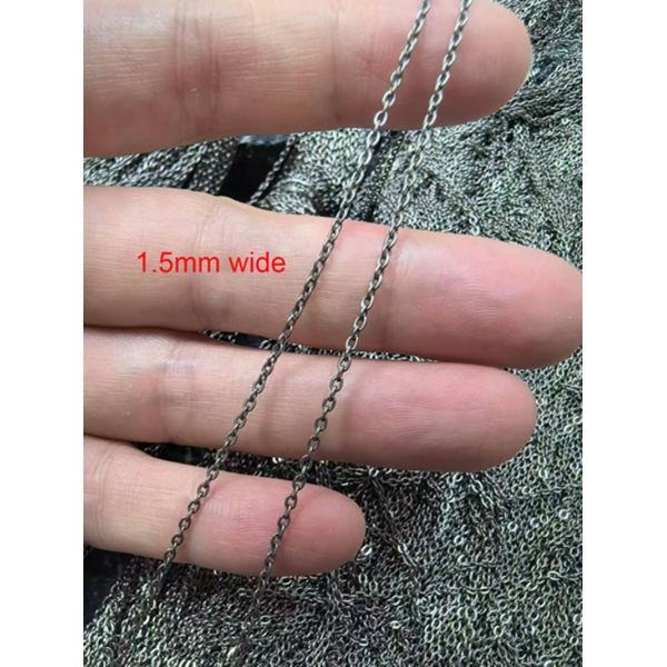 Hot Sale 1.5mm O Chain Titanium Chain Titanium Accessories Men's Chain In Stock