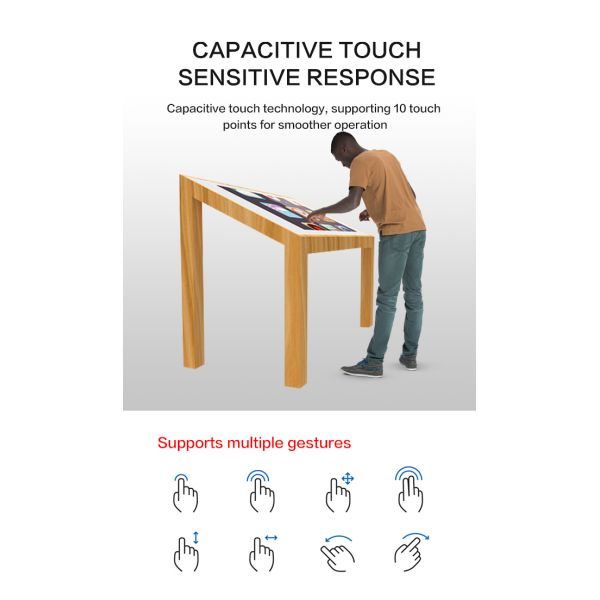 OEM / ODM Capacitive Multi Touch Interactive Smart Game Table Kiosk Touch Screen Table Indoor for office/KTV