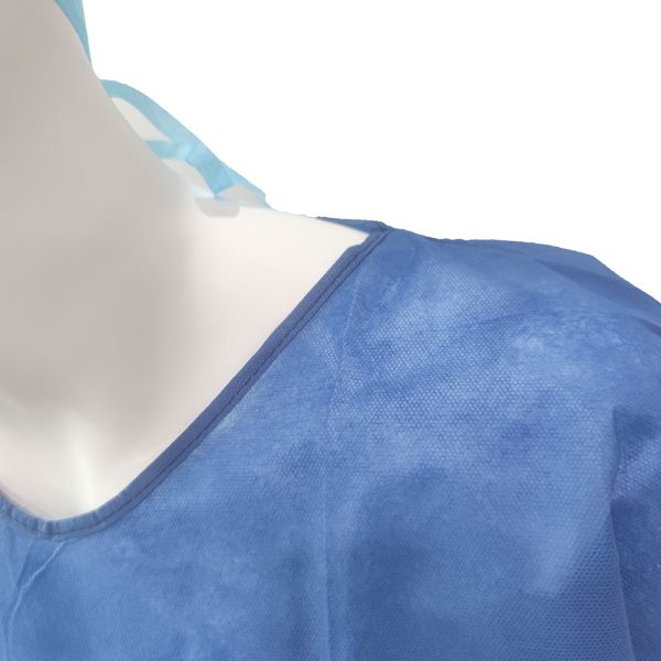 Non Woven SMS Knitted Cuff Lab Shirt Disposable Scrub Suit