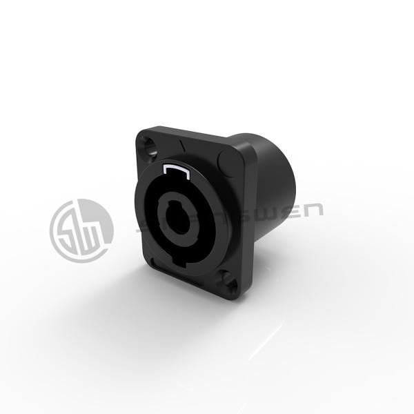 D-Shape 4-Pin Industrial Electronics Loudspeaker Chassis Latch Lock Plastic Copper Male Bronze Pillar Speaker Connector