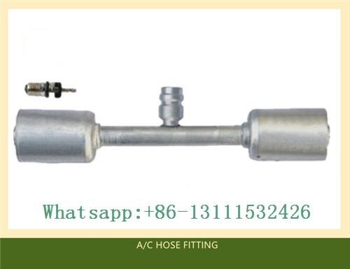 Through pipe with Al jacket R134a High& Low Pressure valve air conditioning Hose fitting