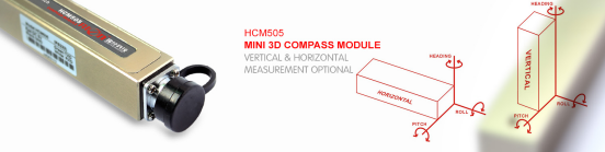 HCM505B Tilt Compensated 3D Digital Compass 40C Magnetic Sensor Roll Angle