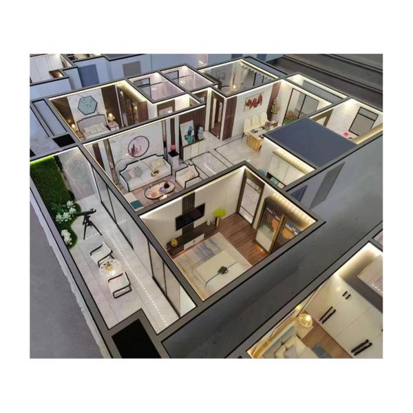 Contemporary House Interior Models 1:25 LED Illumination Interior Architecture Model