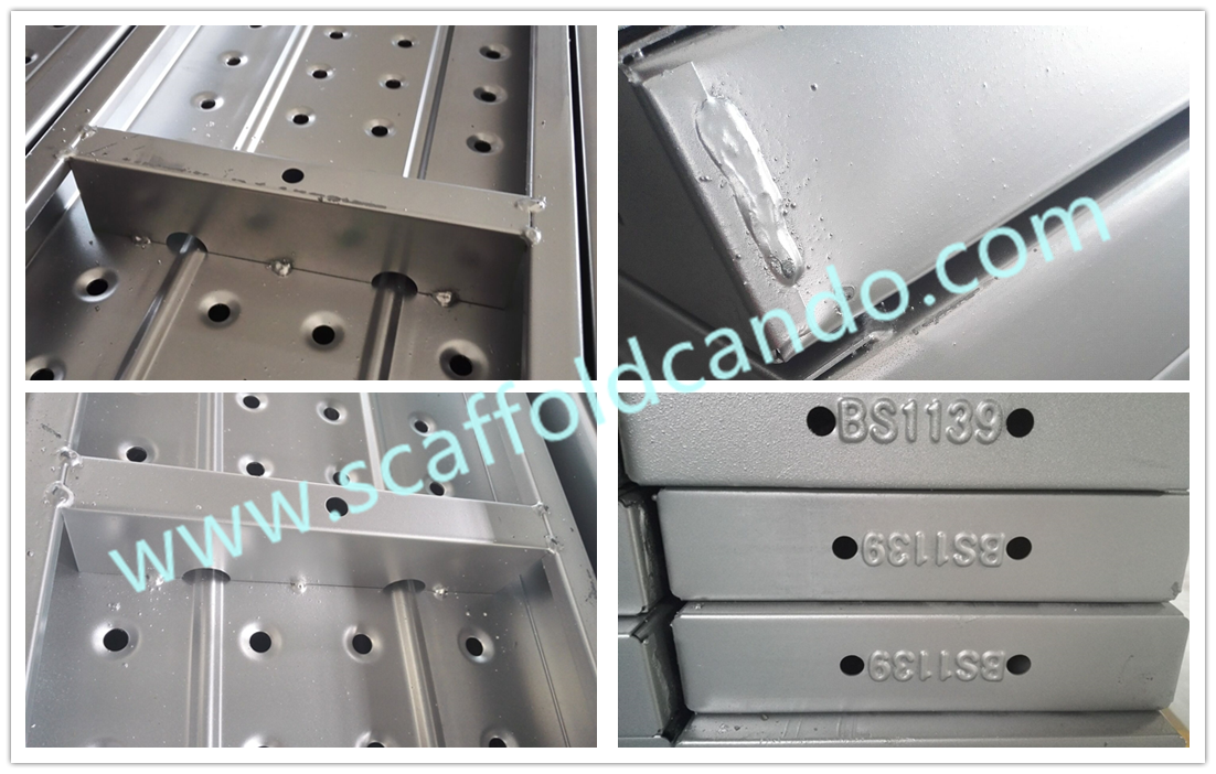 High bearing strength working platform scaffolding galvanized steel planks steel boards 4000mm,3000mm,2000mm,1000mmL