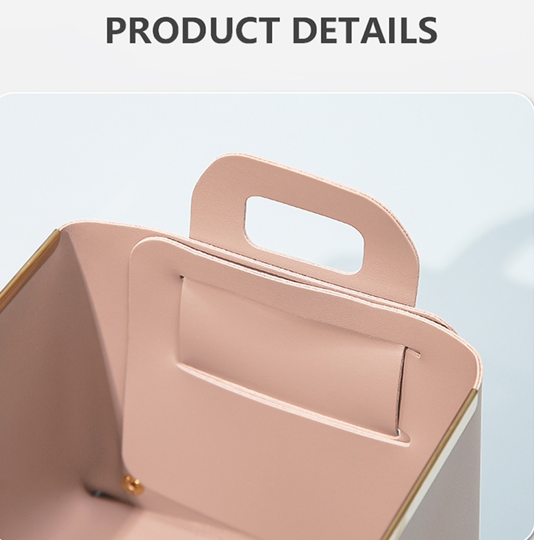 Удобные магазины складная одежда кожаная корзина для хранения Коробка для организации стола с ручкой