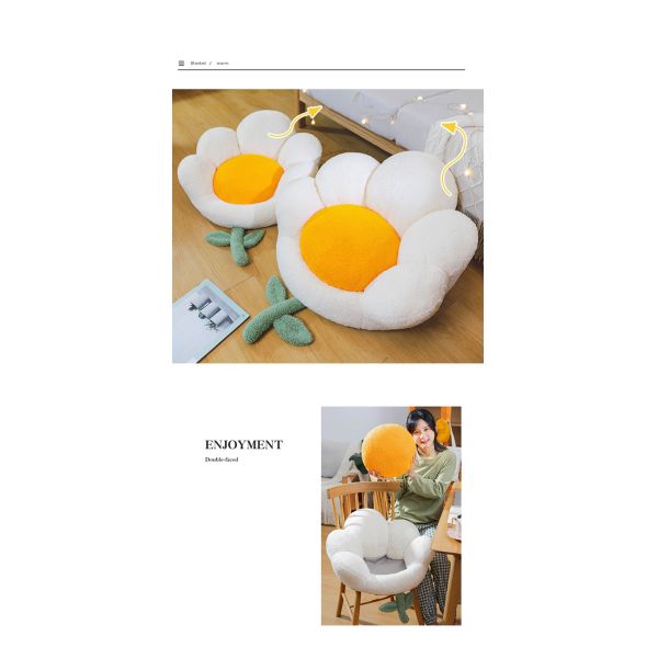 Pressure Relief Seat Cushion Pillow made of PP Cotton Knitted Material Cute Flower