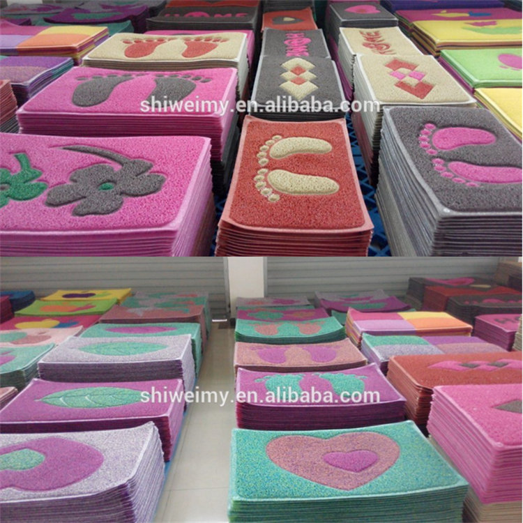 Logo embossed PVC spinning door mats