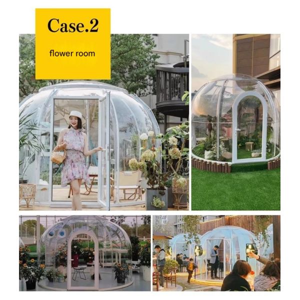 PC Outdoor Star Dining Bubble Tent Hotel Terrace Courtyard Transparent Bubble House Glass Sun Room
