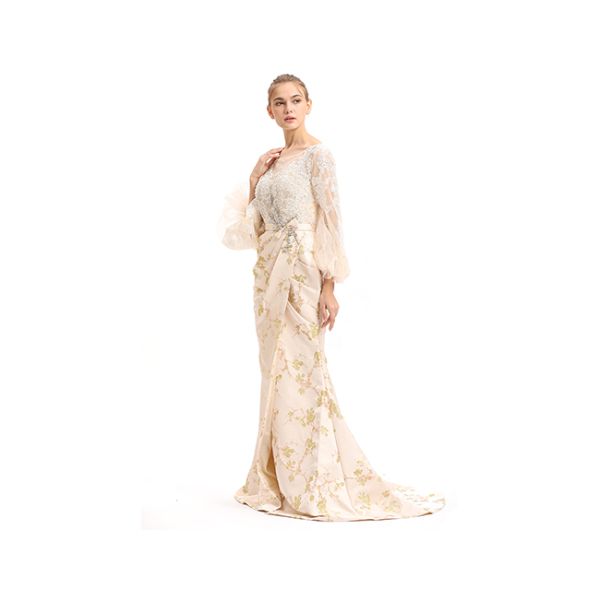 Princess Long Sleeve Evening Gowns / Beaded Women's Special Occasion Dresses