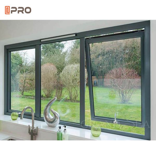 Professional Australian Standard Double Glazed Aluminum Top Hung Awning Window