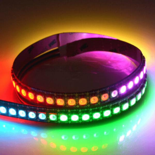 SMD 5050 HD107S DC 5V 144LED / M 43W Dream Color Adressable Digital RGB Flexível LED Light Strips
