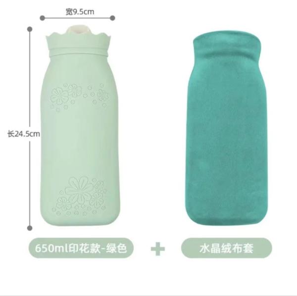 Saco de garrafa de água quente suave de 2 litros com tampa de parafuso vermelha para alívio da dor Pescoço e ombros Pés Cânceres menstruais mais quentes