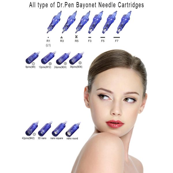 Dr.pen A1 original manufacturer dermapen Drpen A1 derma pen needles cartridges 1 3 5 7 9 12 24 36 42 pins nano