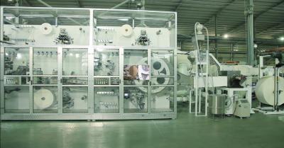 CE Full Servo 400KW I Shape Baby Diaper Machinery 600PPM
