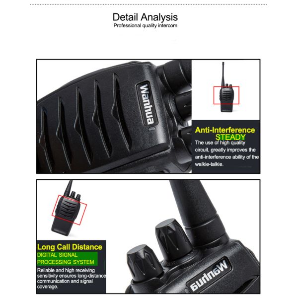 Wanhua WH27 Long Range Walkie Talkie Two-way Radio with -30 60°C Temperature Range