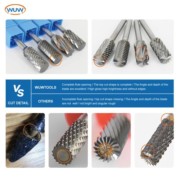 Solid Carbide Burr with Polished Surface and Custom Size Support for Locksmiths and Firefighters