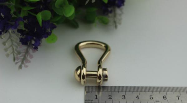 Customized high quality zinc alloy 10mm D shape metal strap buckle for handbag