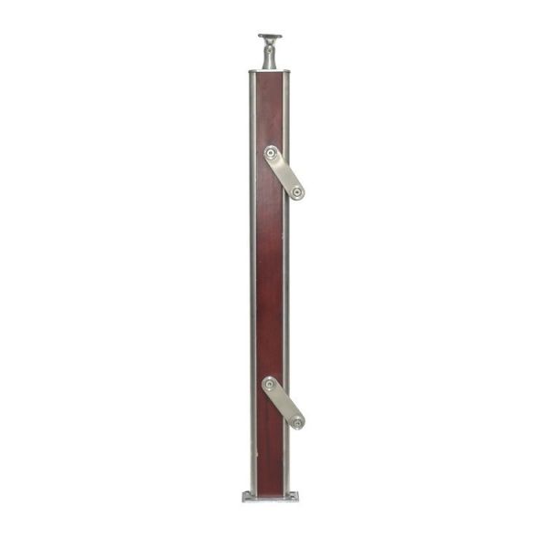 Flooring Mounted Stainless Steel Engineering Railing for Shopping Mall Stair Handrail
