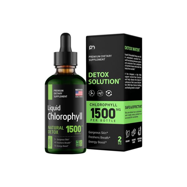 Premium Dietary Supplement Chlorophyll Drops Detox Solution for Skin, Breath & Energy