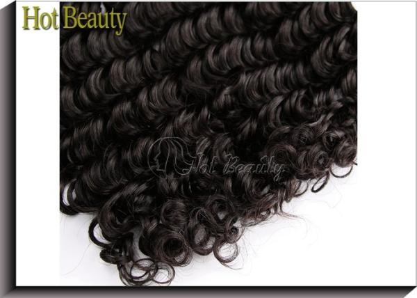 1B Color Deep Wave Peruvian Virgin Hair Extensions Raw Unprocessed