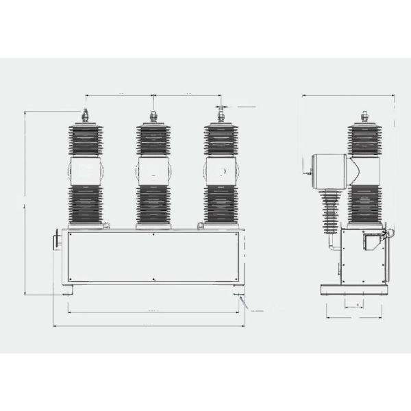 DC220V Outdoor Vacuum Circuit Breaker 36kV 40.5kV Pole Mounted Vacuum Circuit Breaker