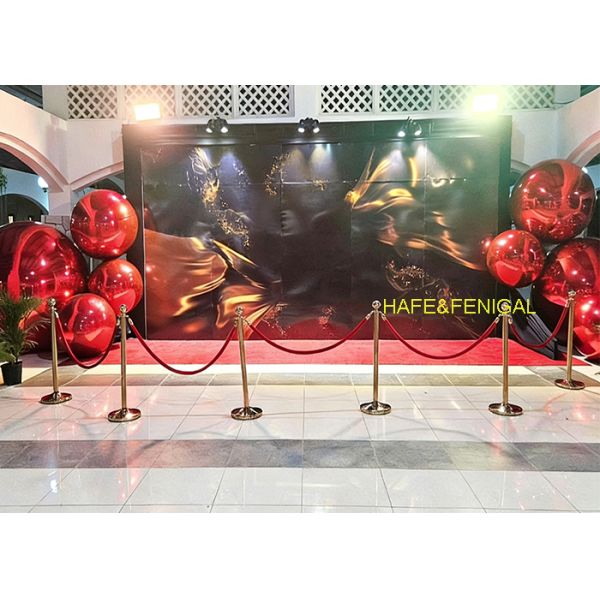 PVC Double-Layer Silver Golden Red Mirror Balloons For Public Art & Corporate Events