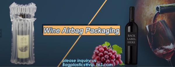 inflatable air bag for wine bottle, wine bottle air bag transport protective shock resistant cushion hand bag packaging,