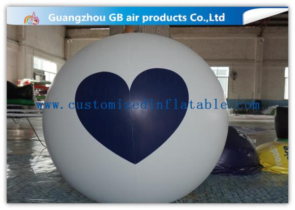 White Round Inflatable Helium Balloons Ball Customized Size CE UL