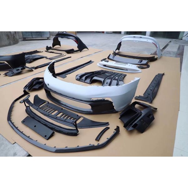 PP Plastic Material Body Kit for Porsche911 992 992 Upgraded GT3 Style Front and Rear Bumper Side Skirt Spoiler Hood Body Kit