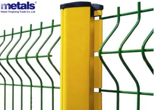 3D Curved Welded Wire Mesh Fence Galvanized PVC Coated 50X100MM