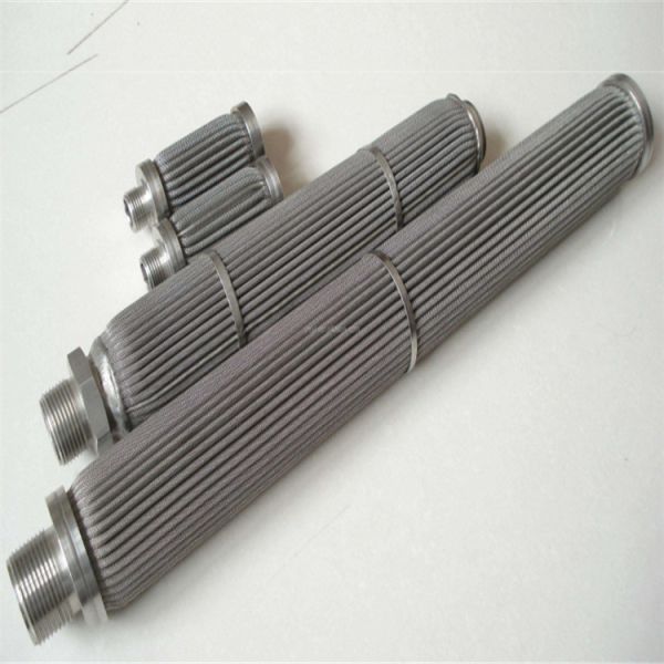 High Porosity Up To 90% And High Permeability sinter Metal Fiber Felt Filter Cartridge