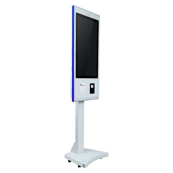 21.5 Inch Floor Standing Self Ordering Kiosk with 10-Point Capacitive Touch Screen and Optional Thermal Printer