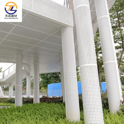 Weaterherproof Aluminum Railing 3d Wood Grain Fluted Exterior Aluminium Wall Cladding