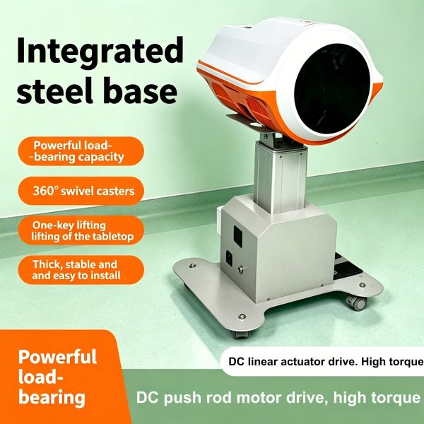 Height Adjustable Electric Stand – One-Touch Silent Lifting Mobile Support Cart with Angle Adjustable Top Plate