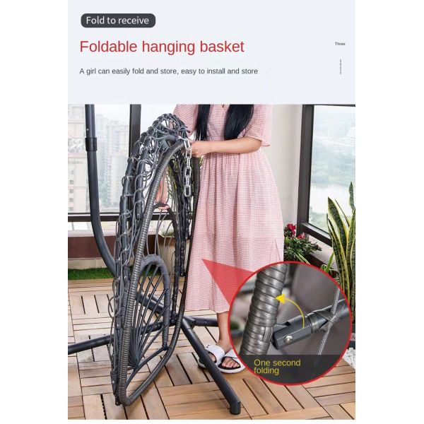 Deep Cushion Outdoor Swing Balcony Hanging Baskets for Customized Size Hotel Leisure