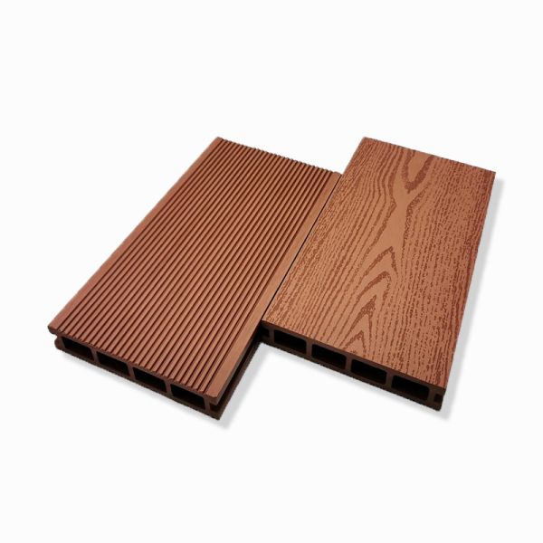 Anti Slip WPC Decking 140x25mm Grooved Composite Outdoor Flooring Pool Coastal Homes