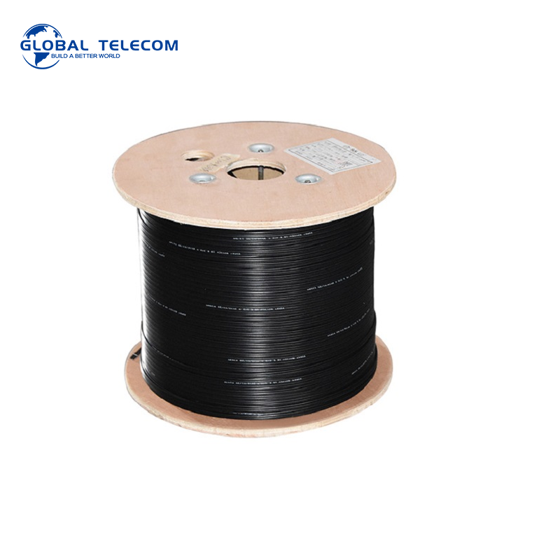 OEM Drop Wire Fiber Optic 2 Core Ftth Indoor Cable FRP KFRP Steel Strength Member