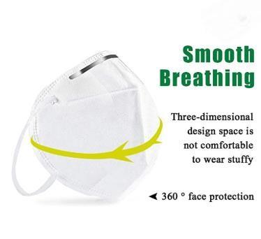 PM2.5 Filter KN95 Dust Mask 17.5*11.5cm For Medical Examination Breathable
