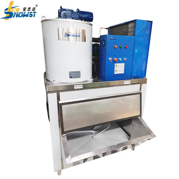 1Ton Small Water Cooled SS304 Commercial Freshwater Flake Ice Machine For Supermarket