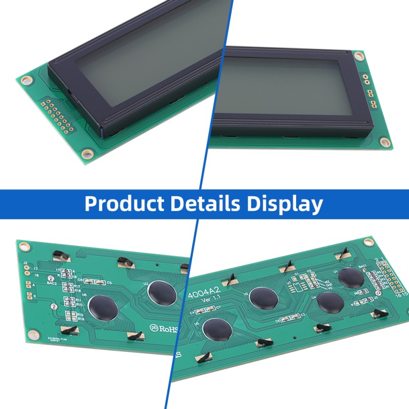 Blue Film White Letters 4004A2 ST7066U With LED Backlight Display Screen 4004 Character LCD Module Display 