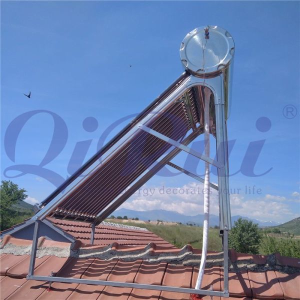 50L-500 Liter Evacuated Tube Calentadores Solares Stainles Steel Solar Hot Heaters with Feeder Tank
