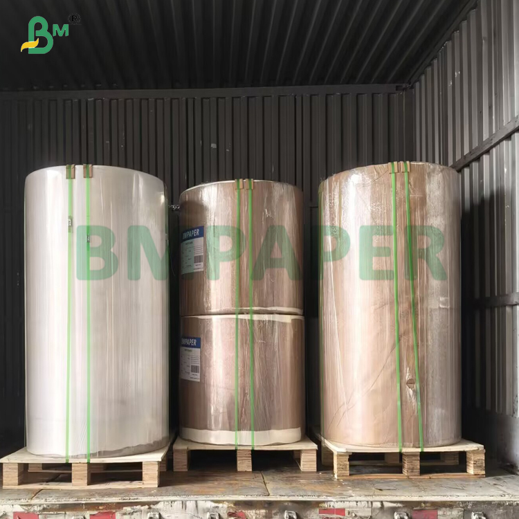 50lb 55lb Semi Extensible White Kraft Biodegradable Food Packaging Paper In Roll