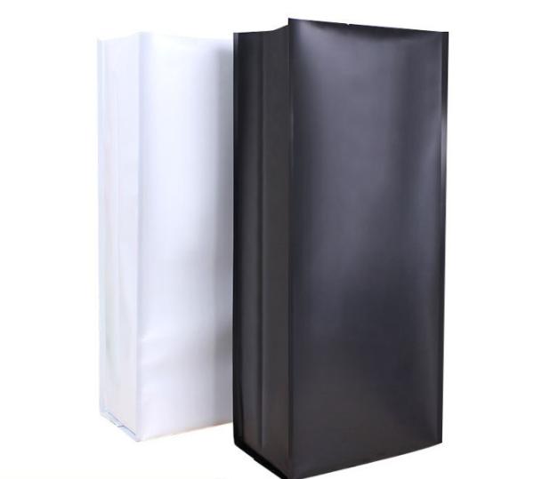 2.5KG Eight Side flat bottom stand up White aluminum foil Flat  Coffee pouches with Valve