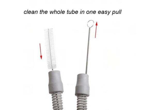 Soft Nylon Bristles CPAP Tube Cleaning Brush SS304 Shank Material 22mm OD